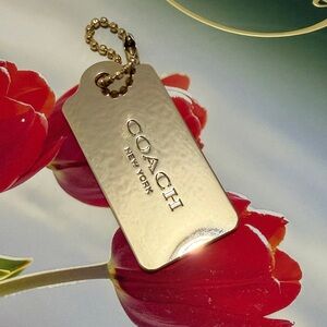 Coach Metallic Gold Keychain